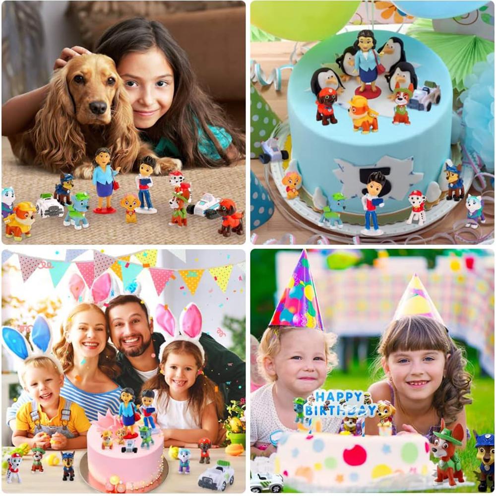 12 шт. Фигурки Щенячий патруль, фигурки для торта, украшения для праздничного торта