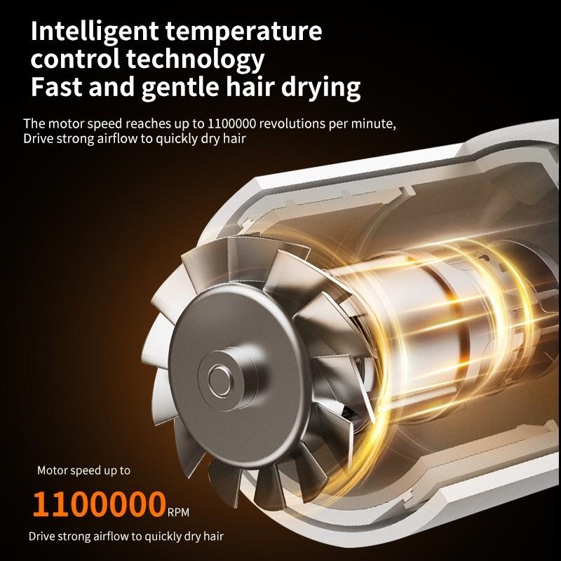 HD18 Ручная машина для сушки волос Портативный высокоскоростной фен с отрицательными ионами Бесшумная быстрая сушка волос Инструменты для укладки