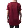 T-shirt long urbain - URBAN CLASSICS - HAPED - Manches courtes - Rouge - 100% coton
