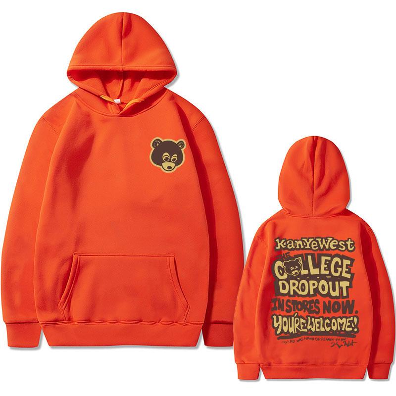 Лучший Знаменитый Канье Уэст The College Dropout Графический Худи Мужской Женский Хип-Хоп Рэп Винтажные Худи Мужская Повседневная Свободная Одежда