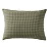 Pillowcase Woven-dyed Small Squares Deco "Gaïa Mix" 60 X 60 Cm &; 50 X 70 Cm "Cotton Gauze" - Gaïa Mix Rosemary - 50 X 70 Cm
