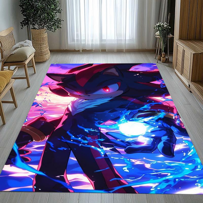 Retro S-Sonic Cartoon Games Living Room Non-Slip Area Rug Soft Carpet for Bedroom Kids Playroom Sofa,Home Decor Doormat Gift