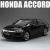 1:24 Модель автомобиля Honda Accord E300 Игрушка Инерционная Свет Музыка Открывающиеся двери Миниатюрные модели транспортных средств для детей Рождественские подарки
