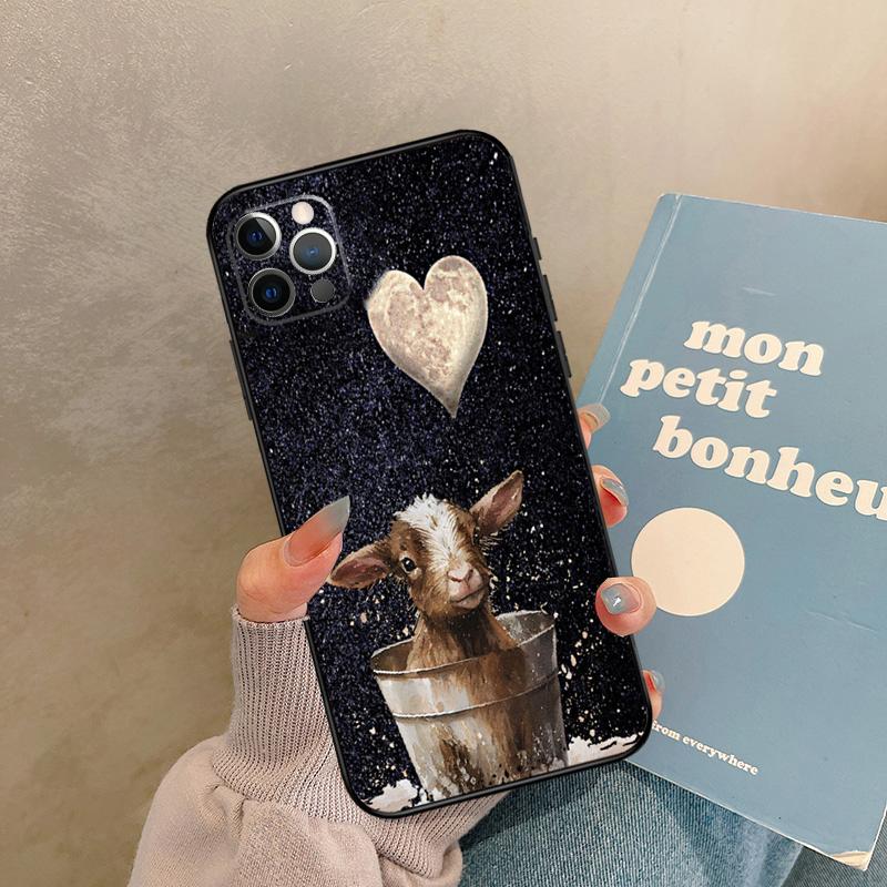 Western Highland Cow Sunflower Cute Case For iPhone 18 17 Air 13 16 15 11 12 14 Pro Max 13 mini XR 15 16 Plus 16e Back Cover Shell