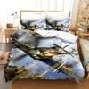 Пододеяльник Истребитель Самолет Размер Кинг_Квин, Постельный набор с летающим истребителем для детей, подростков, мальчиков, современный крутой пододеяльник с самолетом