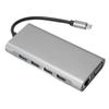 USB C Hub 11 в 1 HD мультимедийный интерфейс VGA PD 5 Гбит/с док-станция для передачи данных для ноутбуков