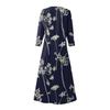 Женское повседневное платье с карманом и рукавами три четверти с цветочным принтом