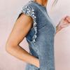 Women Casual Summer Sexy Round Neck Short Sleeve Slimming Loose Denim Dress