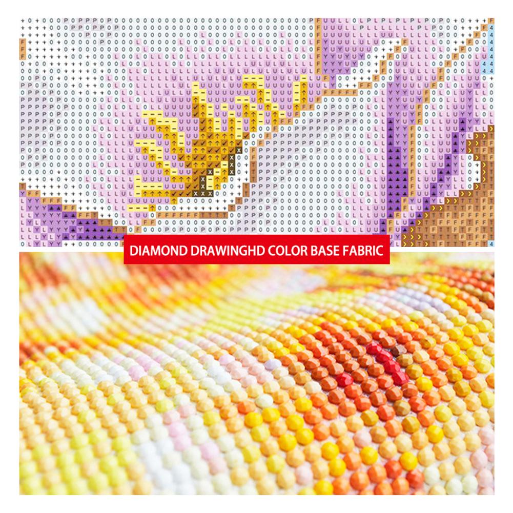 30x40cm Oil Canvas Diy 5D Material Kit Elephant-shaped Pattern Full Rhinestone Embroidery Home Decoration