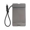 USB C 2.5 Inch Hard Drive Enclosure 5Gbps External Transparent Case for 7‑9.5mm 2.5 Inch SATA SSD HDD Transparent Black