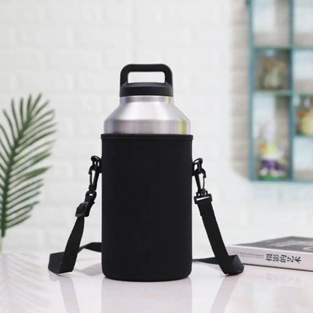 Black Sport Cup Covers Bag 18/36/64oz Water Bottle Carrier Mug Bottle Case Water Bottle