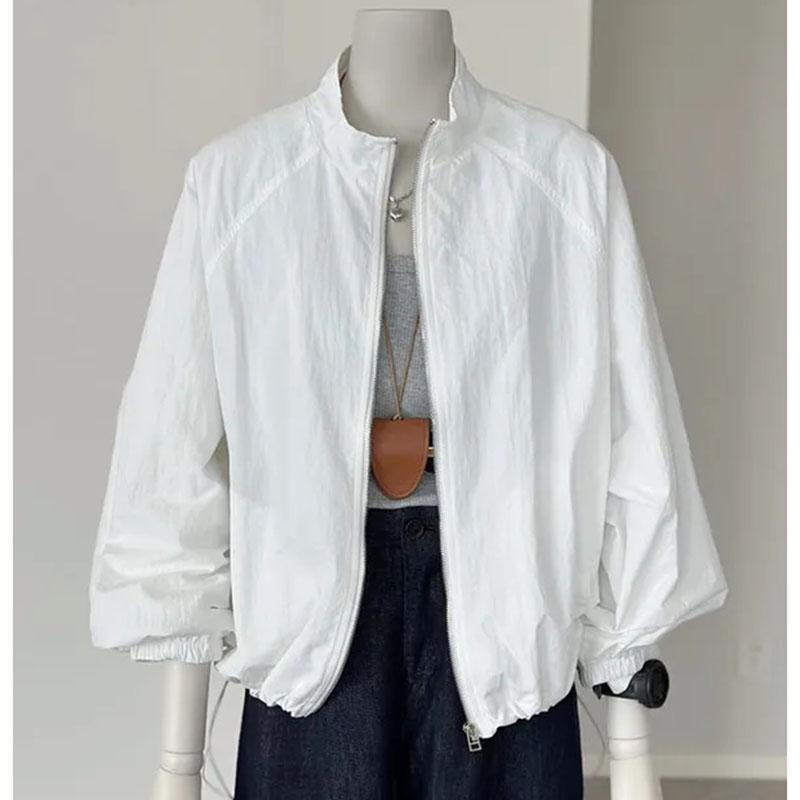 Корейская женская куртка с длинными рукавами и солнцезащитным кремом, весна-лето, женская спортивная куртка для отдыха, пальто, однотонная тонкая женская верхняя одежда