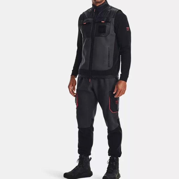Under Armour Мужские флисовые джоггеры Project Rock Color Block, угольный серый 1367135-010