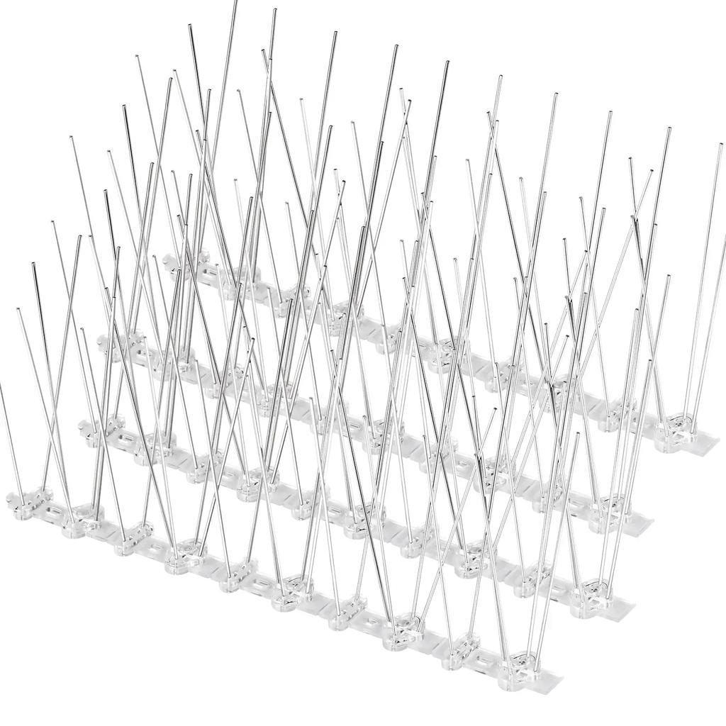 Набор шипов от птиц из нержавеющей стали, 12 шт. - Мощное средство отпугивания птиц для садового забора и крыши, отпугивает голубей, белок и кошек