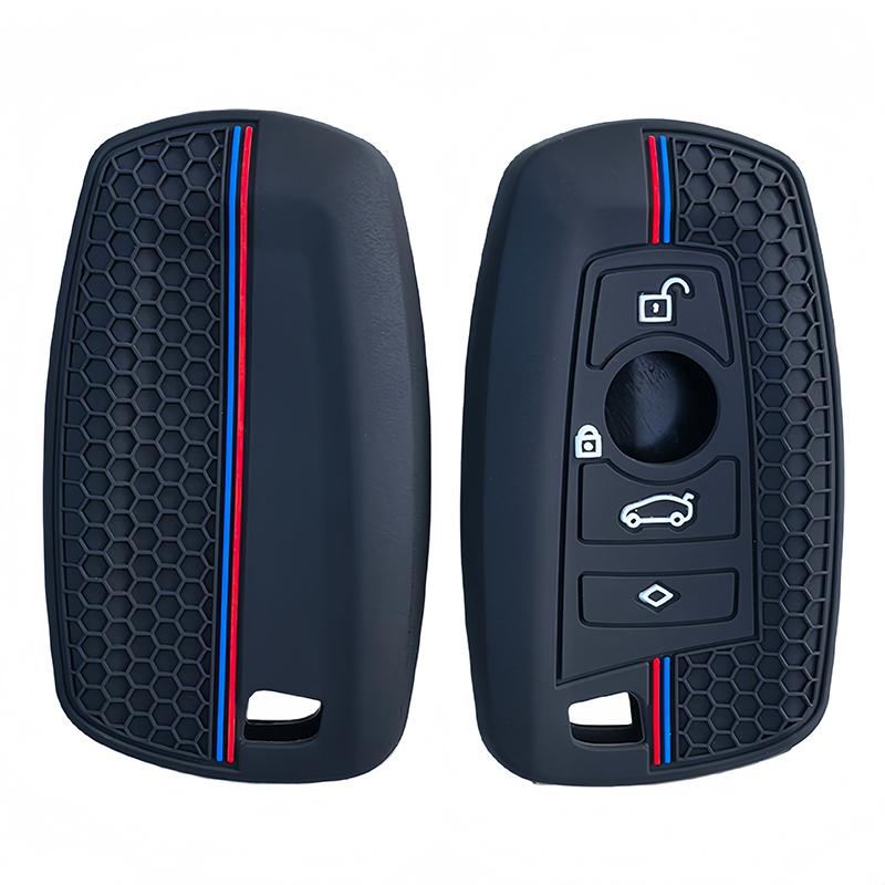 Силиконовый чехол для автомобильного ключа для BMW 1, 2, 3, 5, 7 серии F10 F20 F30 335 328 535 E90 E92 E93 Обложка для пульта-брелока Оболочка Куртка 3 кнопки