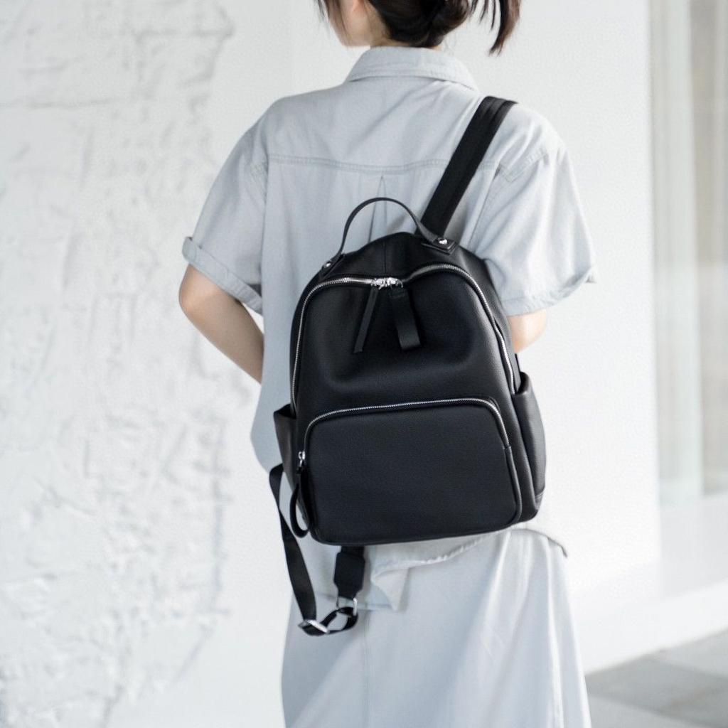 Top Layer Leather Backpack Female Backpack Isn Bookish Schoolbag Travel Backpack Computer Bag Female