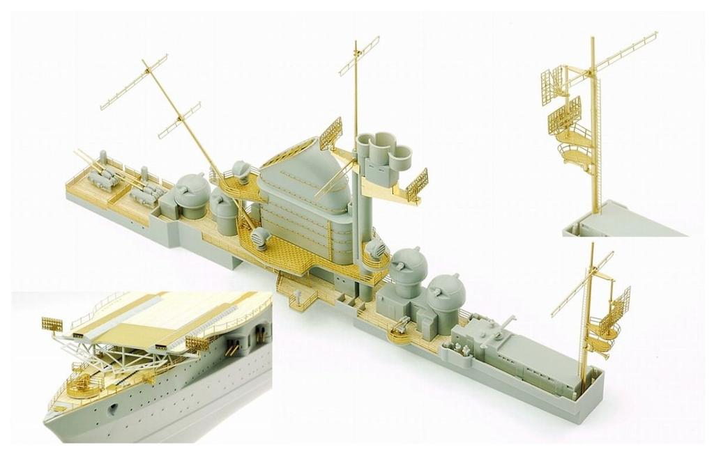 Infinity Model 1/350 IMS Series German Navy Aircraft Carrier Graf Zeppelin/TR Company Use Brass Ship's Mast Set Plastic Model Parts IMS3501