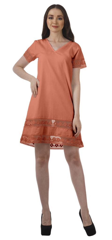 Moomaya Cotton Flex Casual Solid Beach Summer Outfit Womens Cocktail Dresses