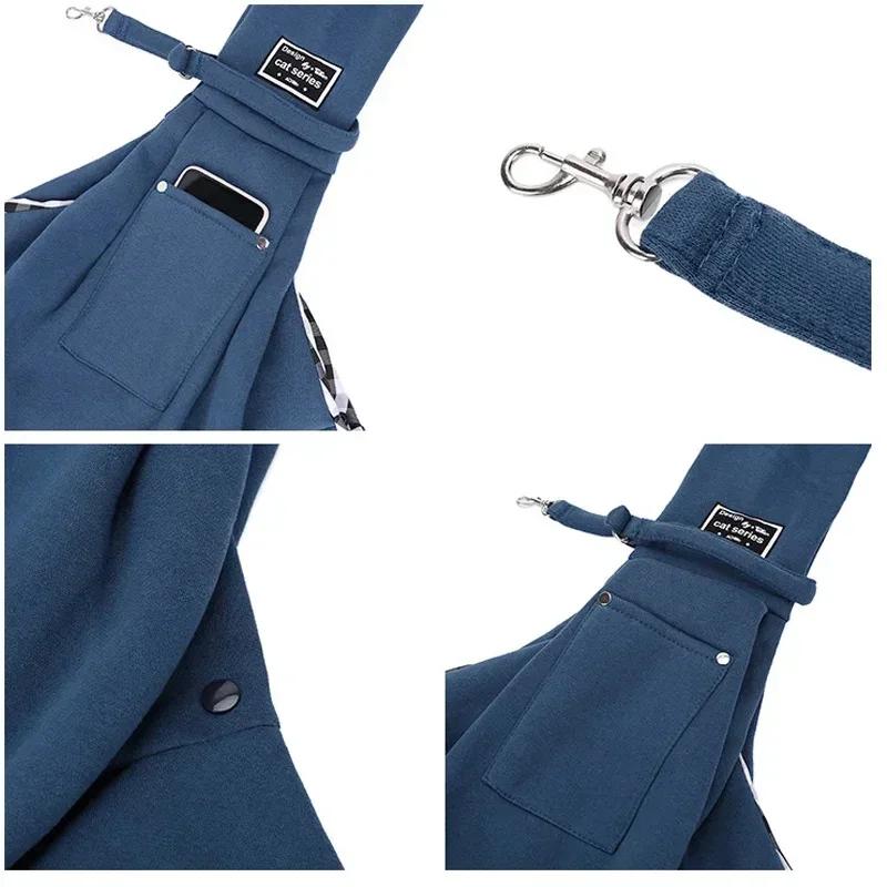 Сумка-переноска для собак на открытом воздухе, регулируемая, на одно плечо, переносная, дышащая, большой емкости для кошек и собак