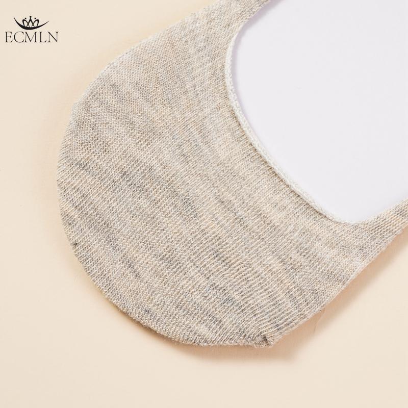 Women's Low Cut Summer Invisible Solid Color Boat Socks Thin Non-slip Socks