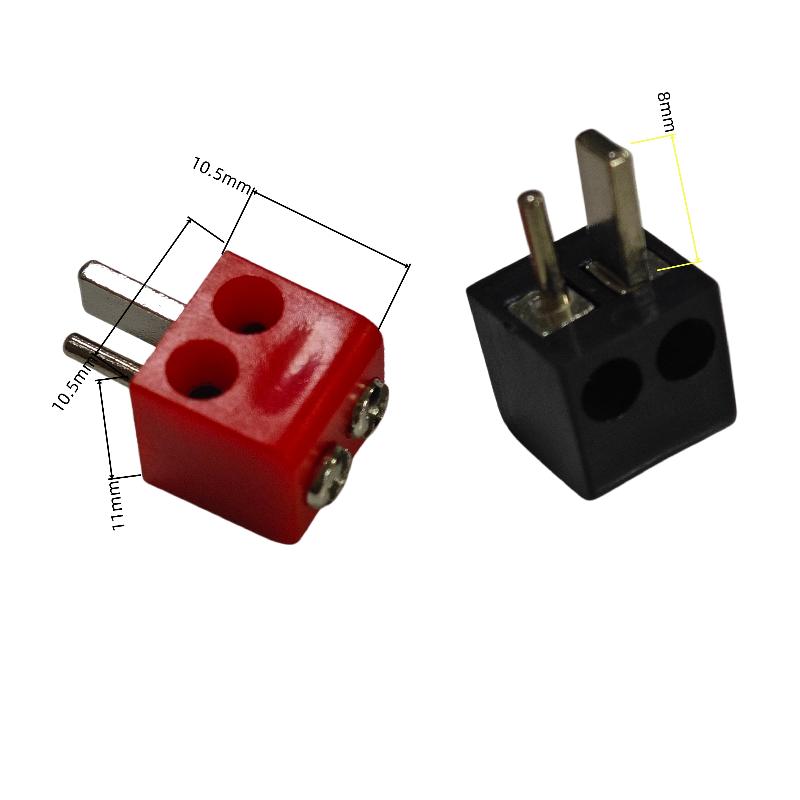 2/6Pcs Screw Terminal Block Connector 2Pin Din Hi-Fi Speaker-Plug Connectors Red Black Electrical Equipment-Plug Connector