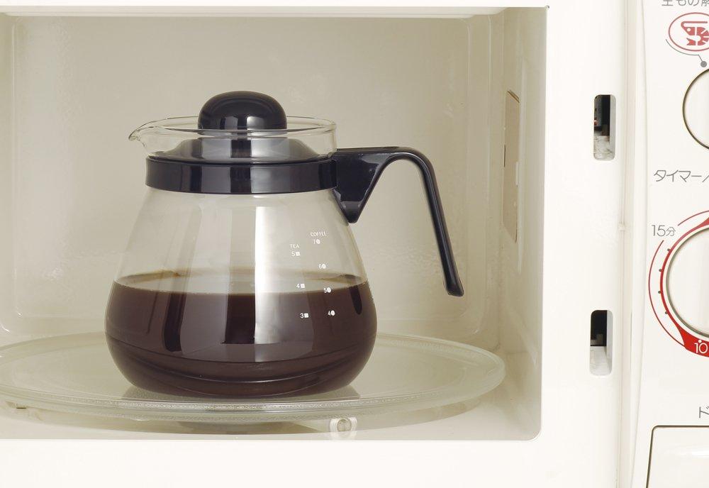 iwaki Heat-Resistant Glass Coffee Drip Pot, Microwave-Safe, Black, 1L, Coffee 1000, KT7966-BK2