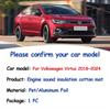 Накладка на капот двигателя для Volkswagen VW Virtus Polo Sedan 2018~2024, огнестойкая, звукоизоляционная, хлопковая, для автомобиля, аксессуары для интерьера