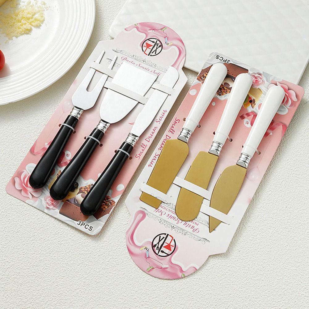 Stainless Steel Cheese Shovel Fork Set Reusable Cake Shovel Cheese Tools Dessert Knife Kitchen