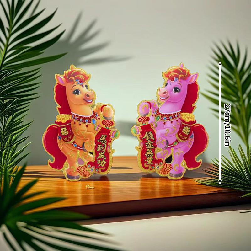 Chinese New Year  Horse Window Sticker Spring Festival Couplets Happy New Year Decoraitons  Year Of The Horse Decor