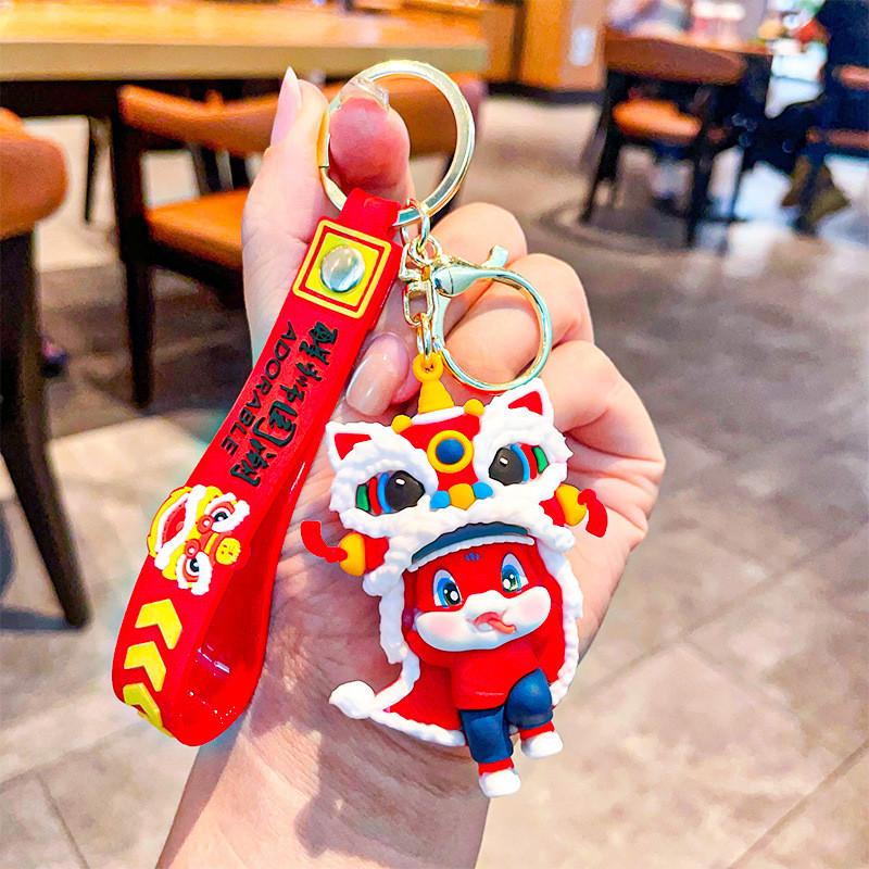 Playful Silicone Snake Year Keychain With Traditional Chinese Elements For Memorable Presents
