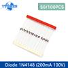 50/100pcs IN4148 Switching Diode 200mA 100V DO-35 Diodes Kit