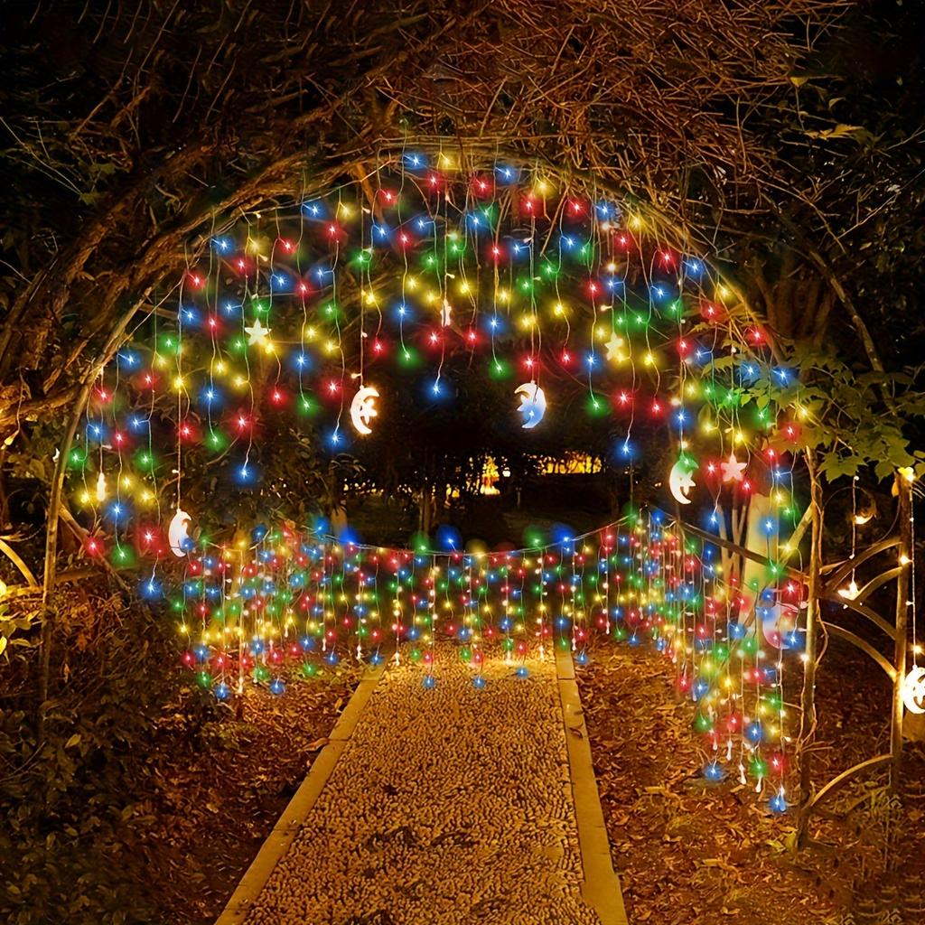 Солнечная рождественская гирлянда-сосулька, наружное украшение, 8 режимов, водонепроницаемая гирлянда-сосулька для патио, балкона, карниза, садовый светильник