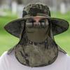 Панама от солнца с защитой на 360 градусов, камуфляжная шляпа рыбака, модная кепка для рыбалки, унисекс