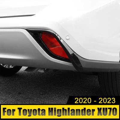 Для Toyota Highlander XU70 Kluger 2020-2024 2024 ABS задние противотуманные фары крышка отделка противотуманные фары бровь декоративная полоса автомобильные аксессуары
