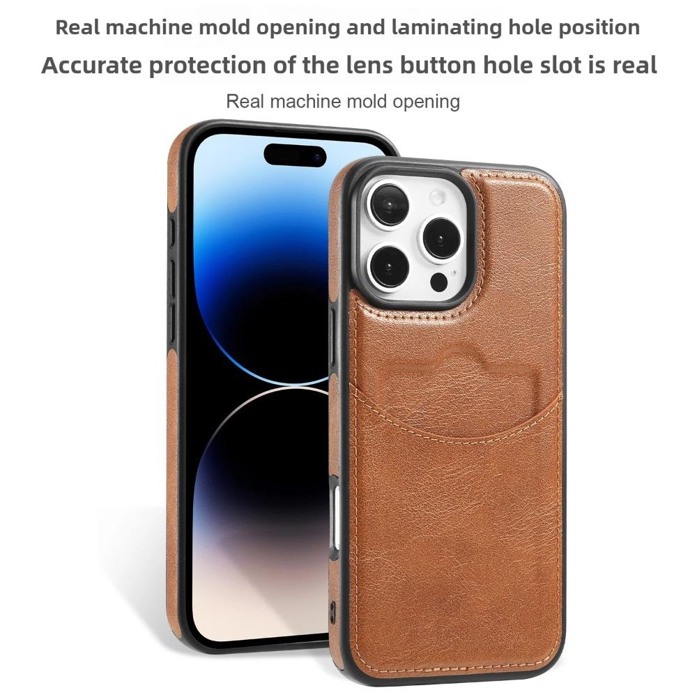 Luxury Leather Case For iPhone 16 Pro Max 17 16E 15 14 13 12 Mini 11 Pro XR X XS Max 7 8 Plus SE 3 Card Slot Mobile Phone Cover