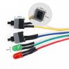 Reset Power Cord Push Button Switch PC Power Reset Switch with LED Light Motherboard Power Cable