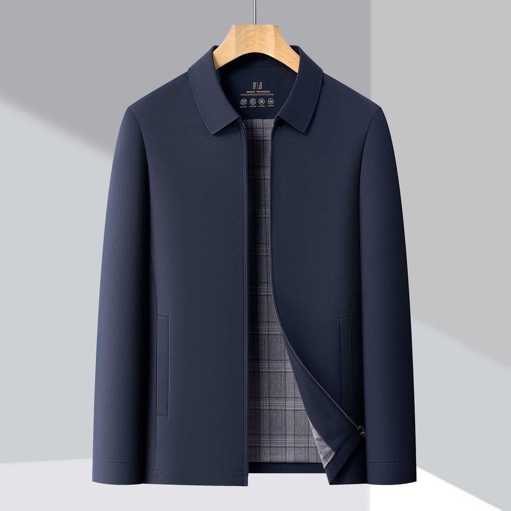 Men's High-End Business Casual Lapel Jacket - Spring/Autumn Lightweight Versatile Coat