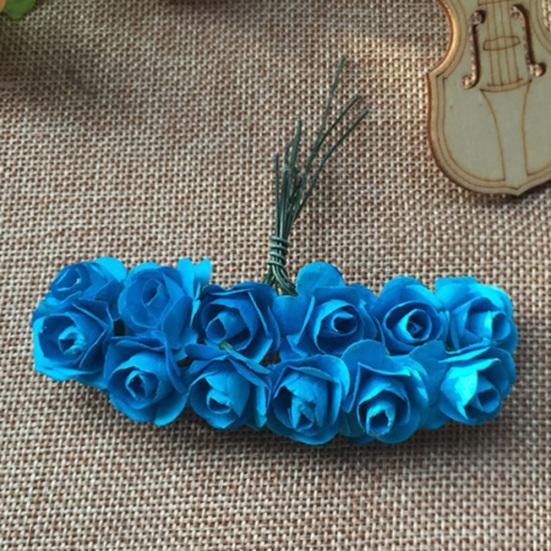 12шт искусственный цветок розы дома день рождения свадьба праздничная вечеринка DIY украшения