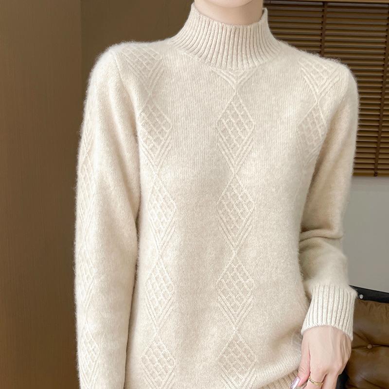 Женский кашемировый свитер Qinghe кашемир 30% кашемир 70% шерсть осенне-зимний пуловер теплый и модный