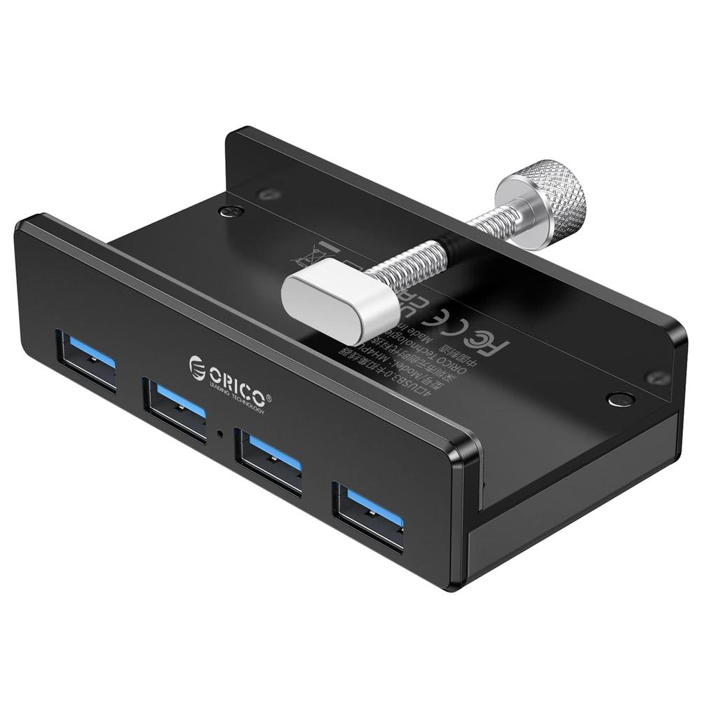 ORICO 4 5Gbps High USB Bus Aluminum Can Be Attached To the Edge of a Comes with a USB Extension USB3.0 Hub, Ports, Speed, Clip-on Hub, Powered, Alloy,