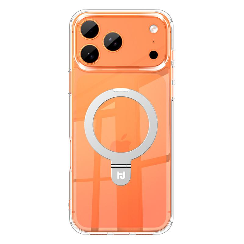 Transparent Case for iPhone 17 15 14 13 16 Pro Max Plus Air 17Pro 16Pro for Magsafe Magnetic Ring Stand Shockproof Back Cover