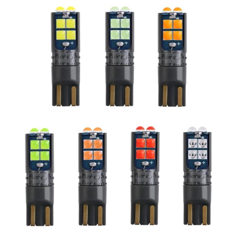 2 шт. Высококачественные T10 W5W супер яркие автомобильные габаритные огни для чтения в салоне автомобиля 168 194 светодиодные парковочные лампы с клиновидной головкой оранжевого цвета