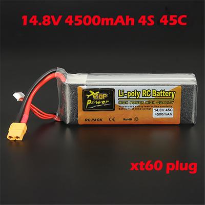 ZOP Power 14,8 В 4500 мАч 4S 45C Аккумулятор XT60 Разъем для детали радиоуправляемого автомобиля