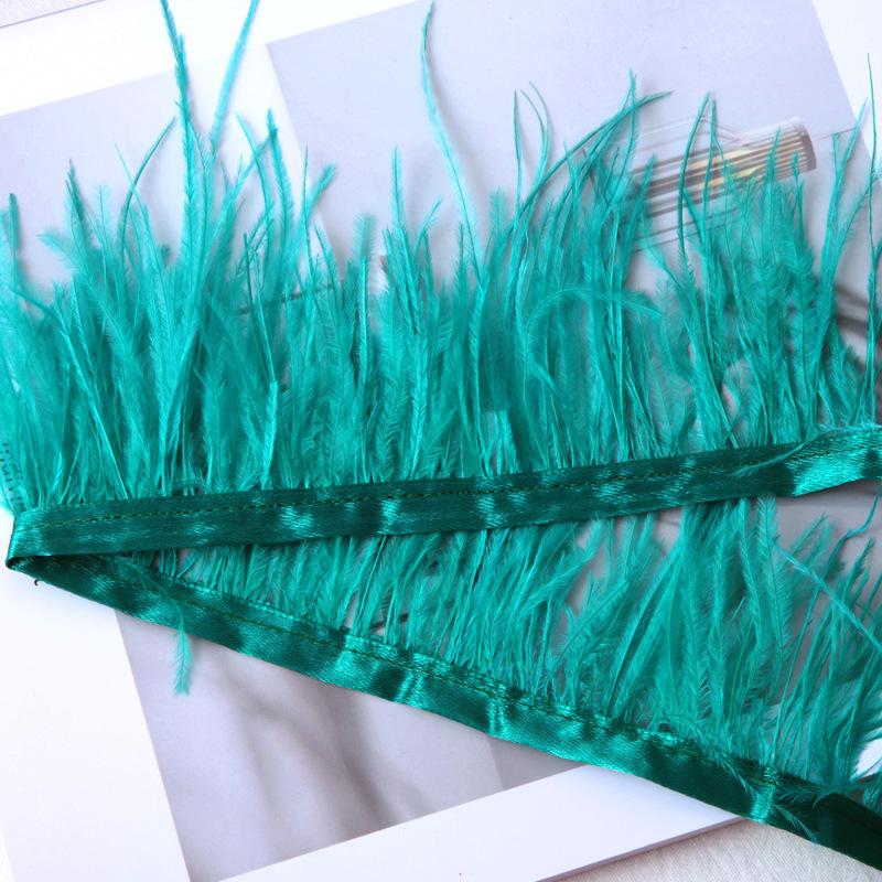 Платье из страусиных перьев 8-10 см, модное украшение, ткань с перьями и кисточками, аксессуары для одежды 