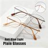 Stylish Metal Small-Frame Plain Glasses Men'S & Women'S Premium Versatile Anti-Blue Light Eyewear Popular Metal Eyeglasses
