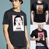 Clothes Men Casual Harajuku T-Shirt Man Funny Printed Summer 2022 Fashion Street Trend Short Sleeve T Shirts Slim Soft Pullover