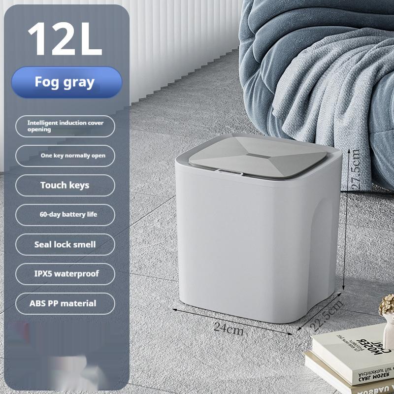 Intelligent Induction Trash Can Auto Bathroom Toilet Covered Eectric Narrow Paper Basket Sandwich Bedroom Toilet Paper Bucket