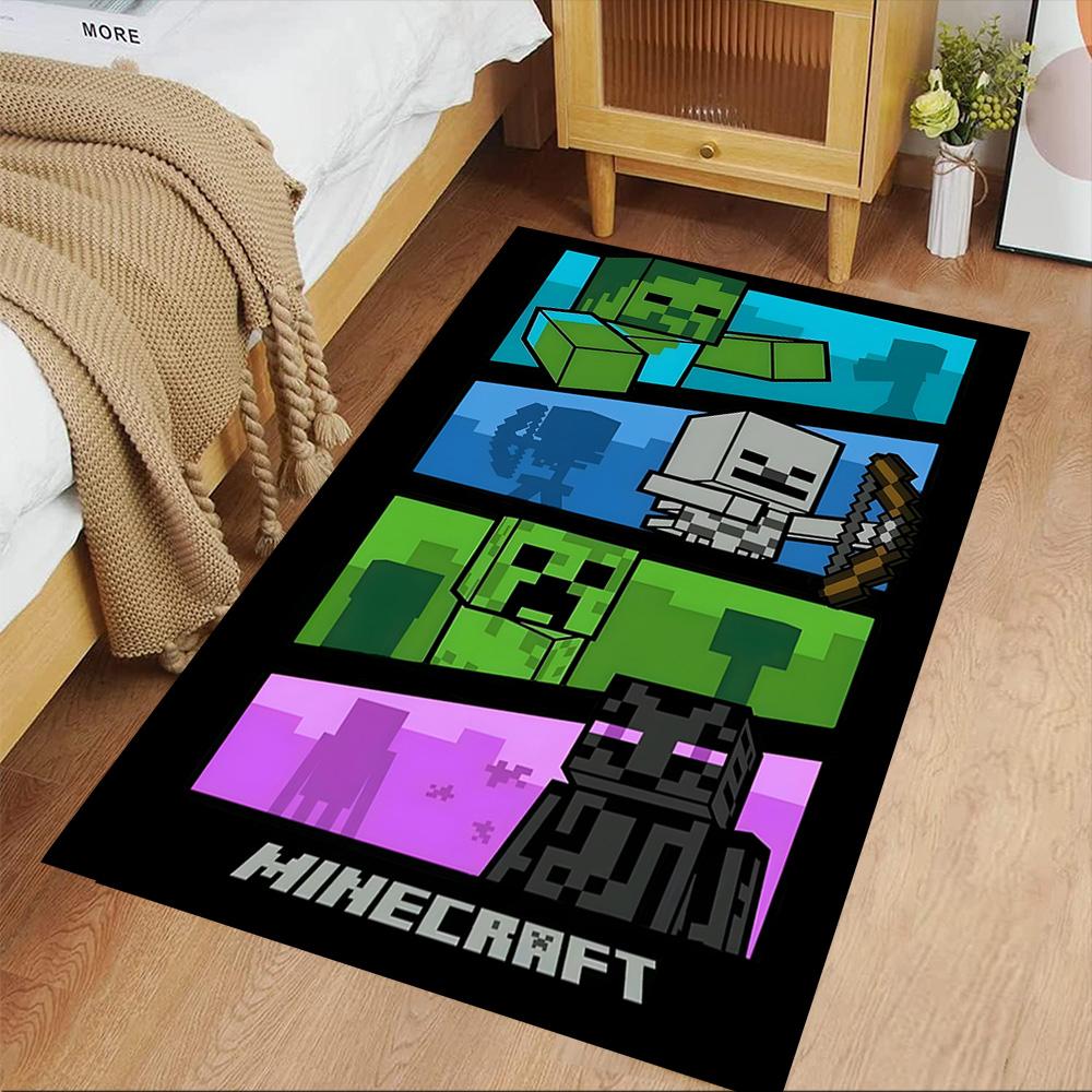 Minecraft Characters Array Floor Rug Office Rug Design for Bedrooms Outdoor Dining Room Balcony Anti-slip Rug Office home decor
