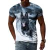 Summer Fashion Animal Dog Graphic T Shirts For Men Casual 3D Print Tee Hip Hop Harajuku Personality Round Neck Short Sleeve Top