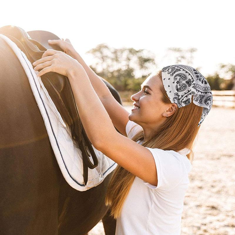 Triangle Bandanas Bandana Print Twisted Headband Hairband Hair Wrap Turban Headwrap Paisley Headwear